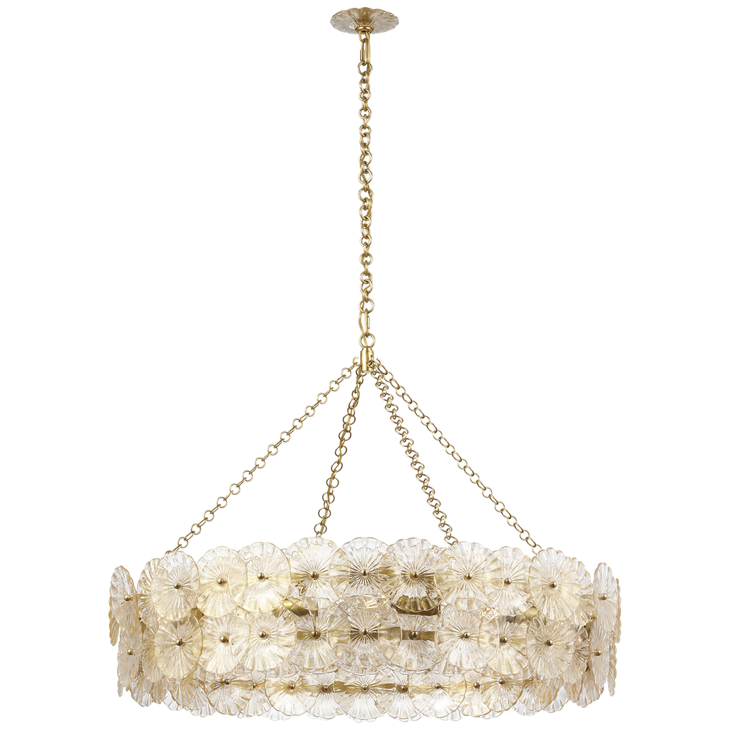 Hand-Rubbed Antique Brass with Gold Fleck Glass