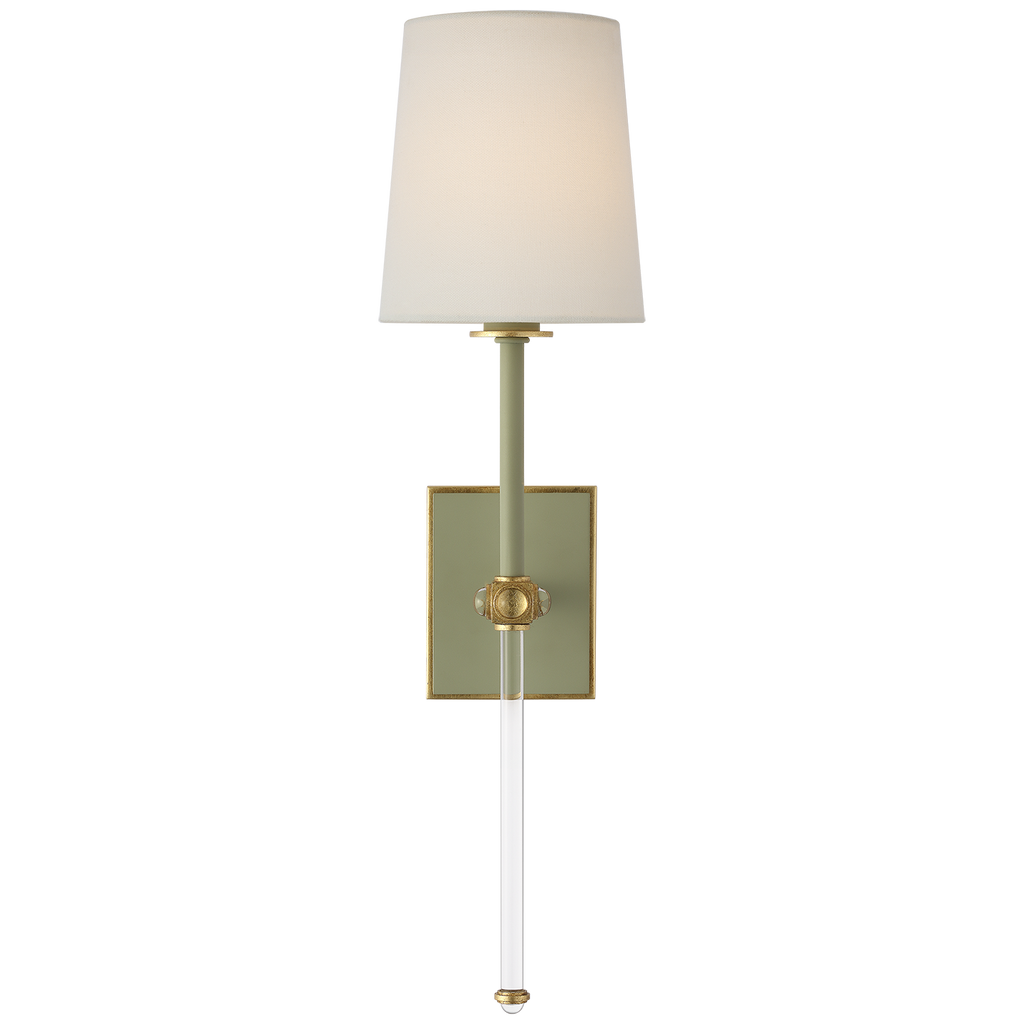 Celadon and Crystal with Linen Shade