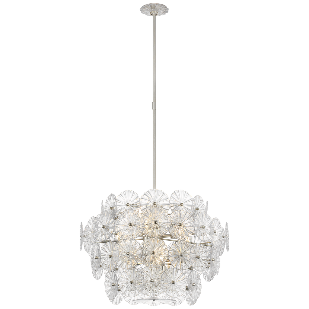 Burnished Silver Leaf with Clear Glass