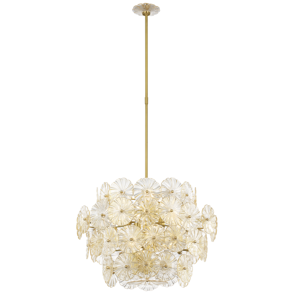 Hand-Rubbed Antique Brass with Gold Fleck Glass