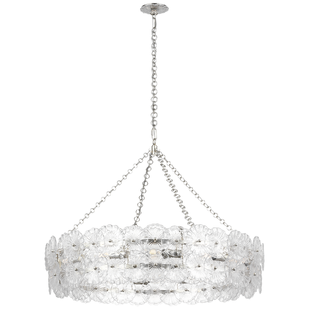 Burnished Silver Leaf with Clear Glass