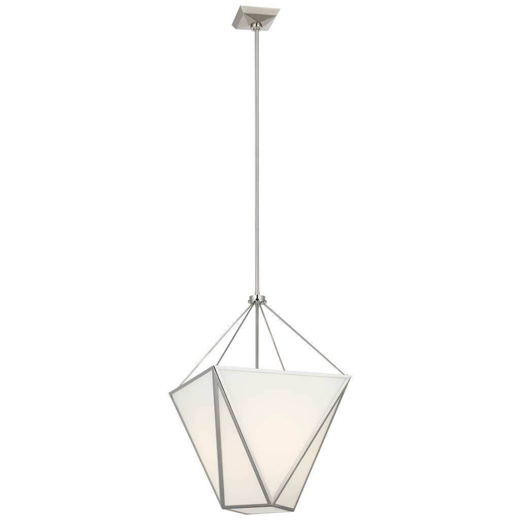 Polished Nickel with White Glass